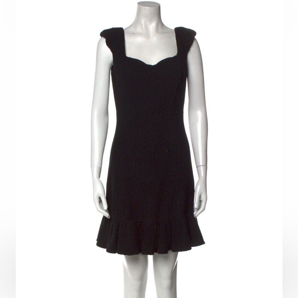 Rebecca Taylor Rouched Black Mini Dress, size 4